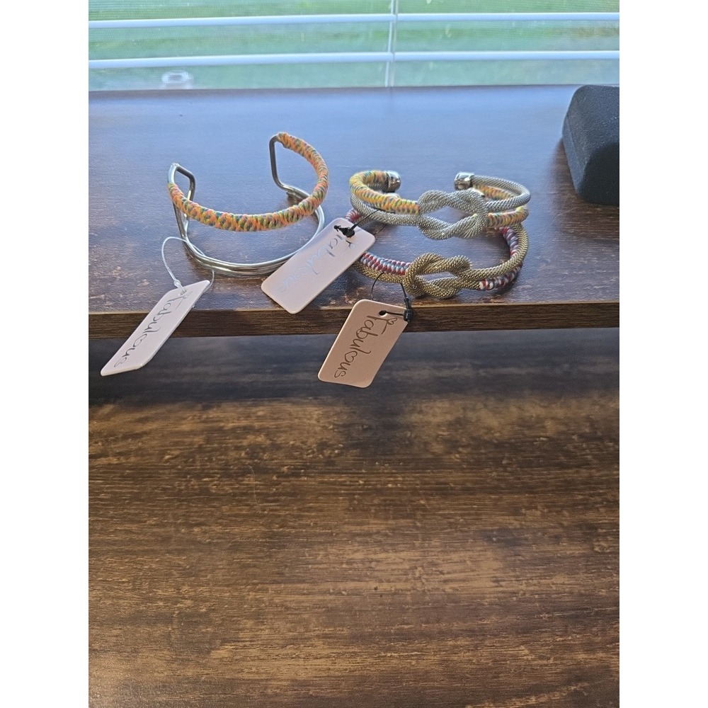 Fabulous 3-Piece Braided Cord Bracelet Set - Nautical Knot &‎ Multicolor Designs